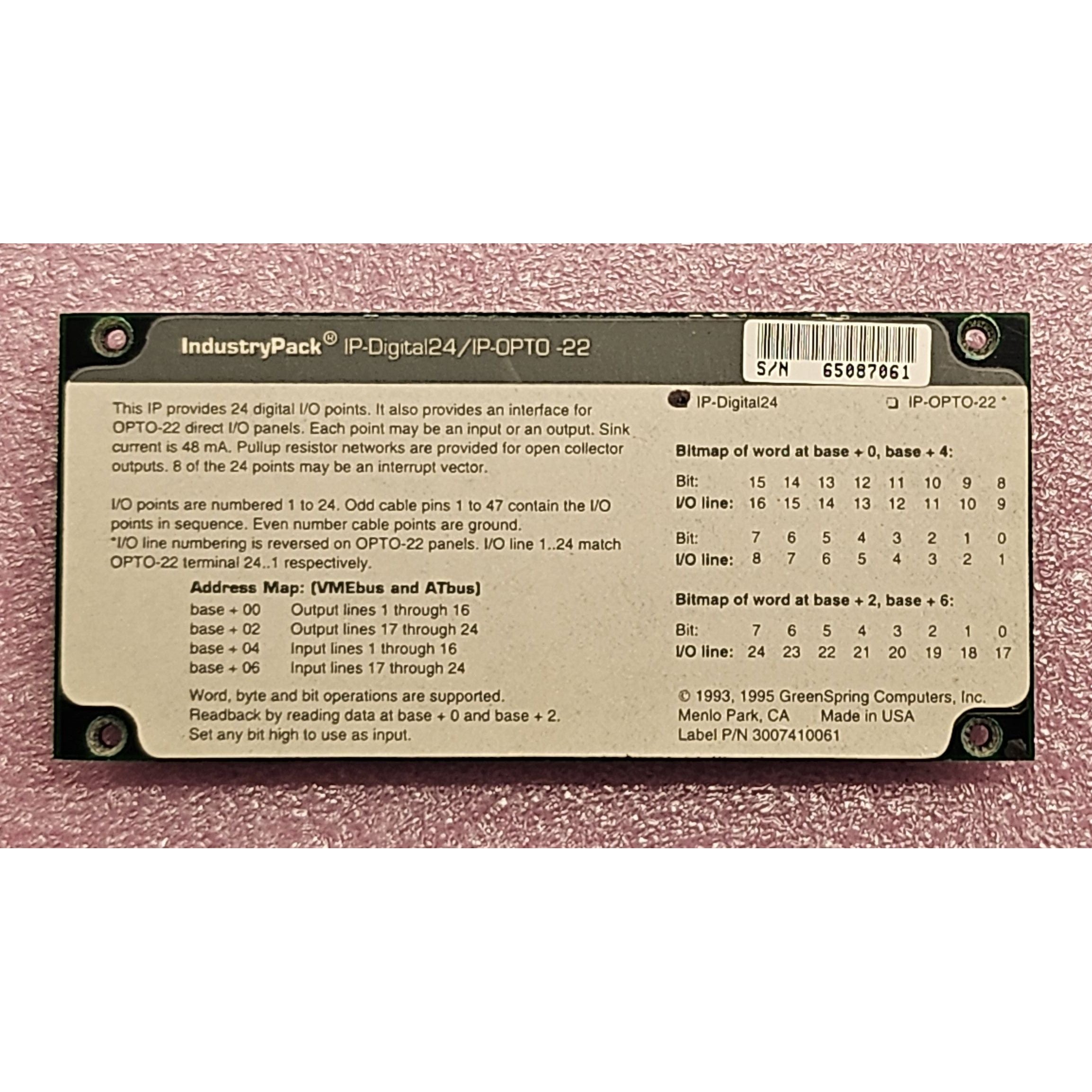 IP DIGITAL 24 / IP OPTO 22 | GREENSPRING SBS